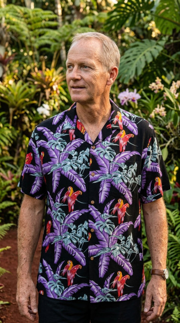 Paradise Found Men's Tom Selleck Magnum PI Mini Anthurium Hawaiian