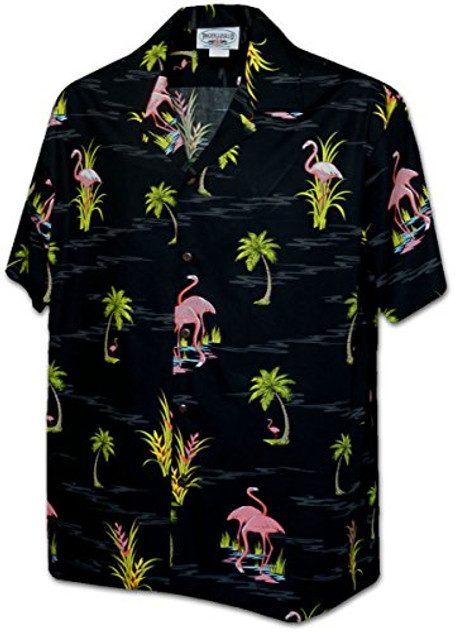 Flamigo in the Pond Men's Tropical Shirts