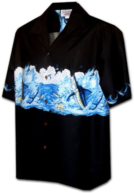 Pacific Legend Mens Deep Water Ocean Marlin Shirt