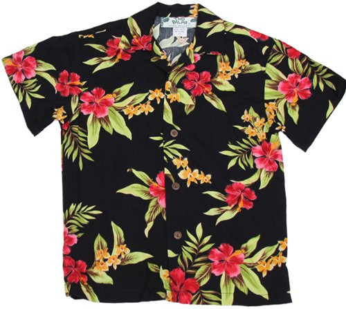 Two Palms Boy's Mini Hibiscus Rayon Shirt