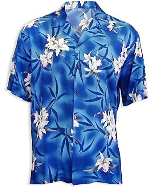 Two Palms Men's Midnight Orchid Rayon Shirt