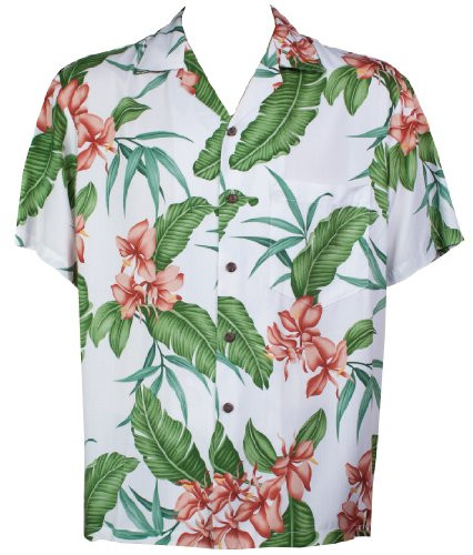 Two Palms Mens Ginger Shadow Rayon Shirt