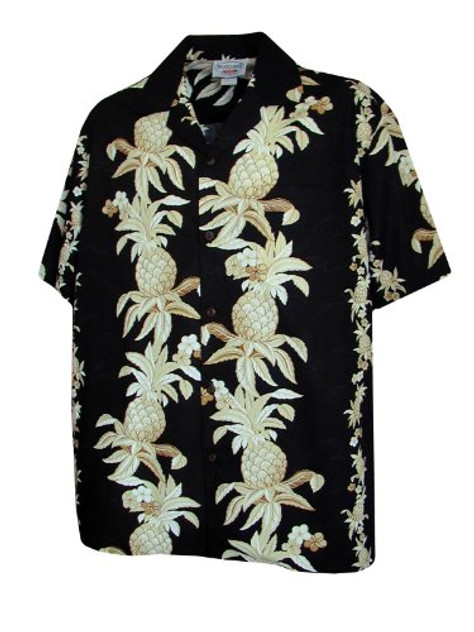 Pacific Legend Mens S to 4X Hawaiian Pineapple Panel Shirt