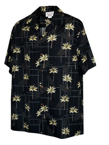 Pacific Legend Mens Coconut Tree Bamboo Duplicity Shirt