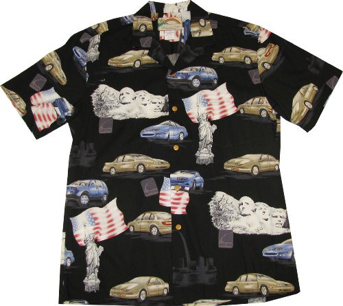 Saturn Men's Hawaiian Aloha Cotton Shirt