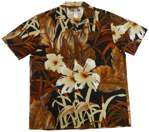 RJC Mens Oriental Watercolor Button Down Hawaiian Shirt