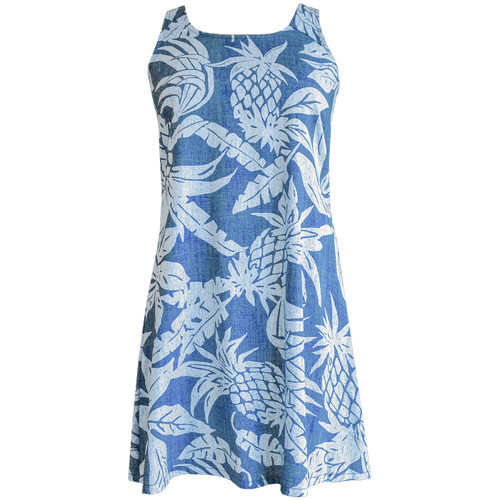 Hala Pineapples Womens Hawaiian A-Line Dress