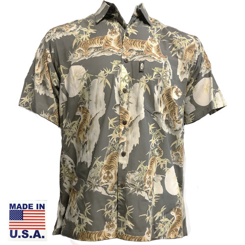 Tigers Faded Men's Classic Hawaiian Shirt (Regular Size)