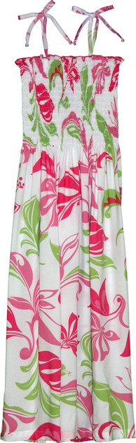 Maui Summer Beach Women's Hawaiian Smocked Dress