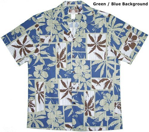 Tropical Leaf Window View Men's Hawaiian Shirt