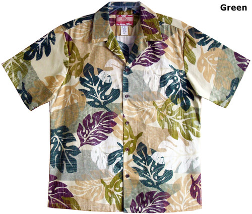 Monstera Leaf Expression Men's Hawaiian Shirt