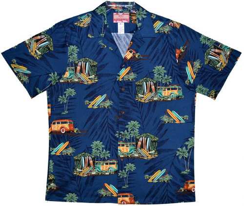 My Woody Surf Vacation II Men's Hawaiian Shirt