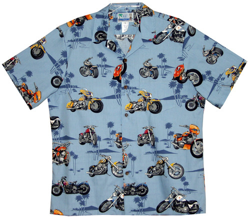 Island Motorcycles Men's Hawaiian Shirt