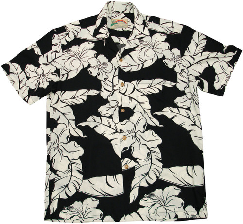 Paradise Found Men's Hibiscus Pareau Hawaiian Shirt