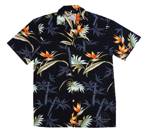 Paradise Found Men's Bamboo Paradise Hawaiian Shirt