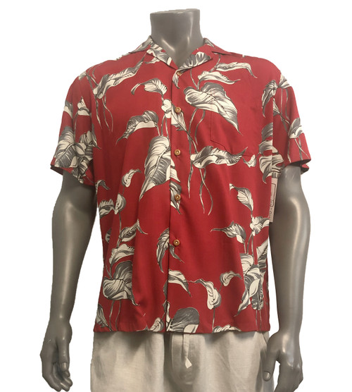 Paradise Found Men's Lau Lau Leaves Hawaiian Shirt