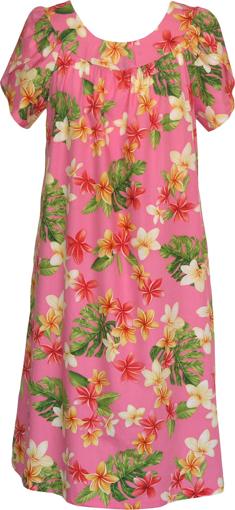 RJC Women's Rainbow Plumeria Muumuu Dress