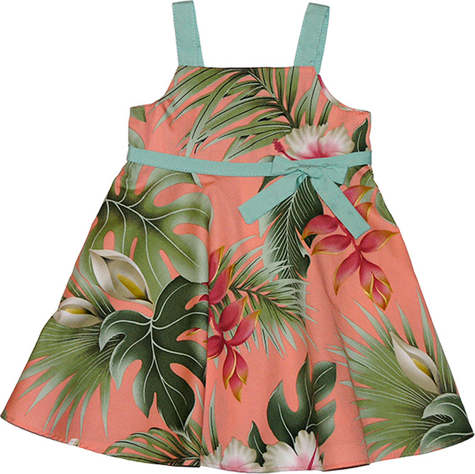 RJC Girl's Tropical Garden Butterfly Bow Flare Dress