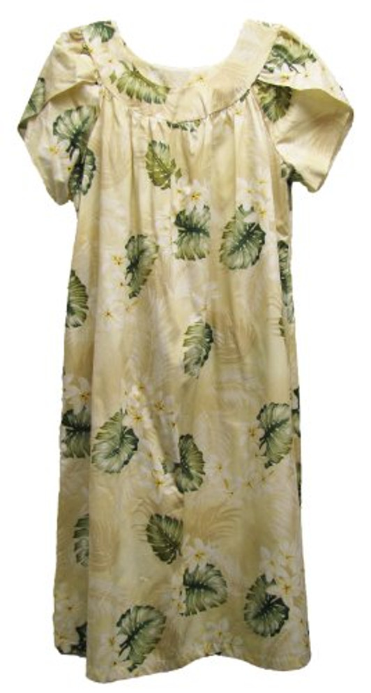 RJC Womens Plumeria Monstera Muumuu Dress