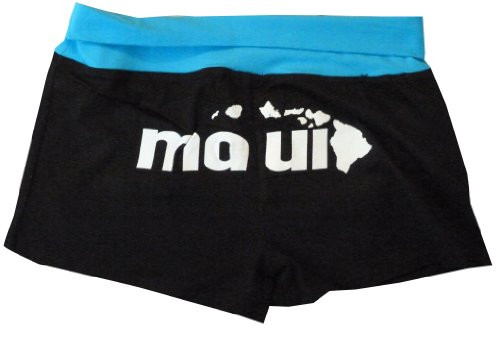 100% Kama'aina Women's Maui Butt Foldover Waistband Low Rise Yoga Short