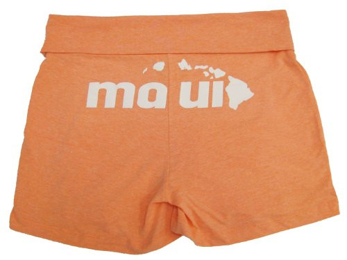 100% Kama'aina Women's Maui Butt Foldover Waistband Low Rise Yoga Short