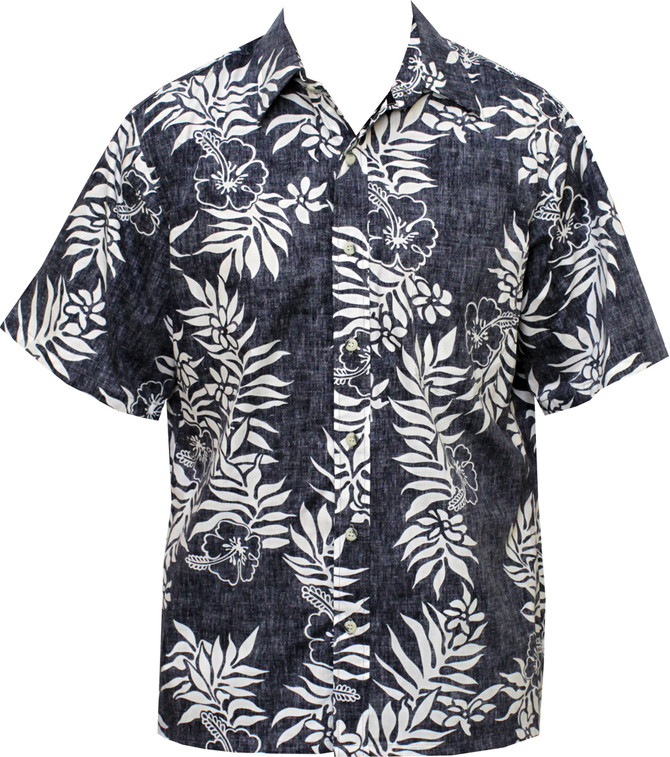 Go Barefoot Mens Mini Tahitian Placket Reverse Shirt