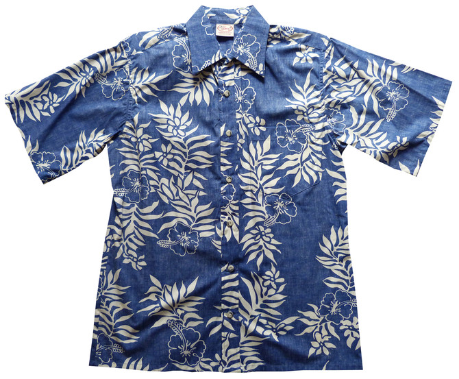 Go Barefoot Mens Mini Tahitian Placket Reverse Shirt