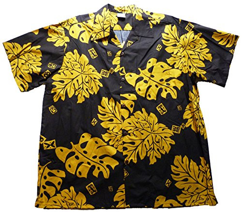 Go Barefoot Mens Monstera Stamps Big & Tall Shirt