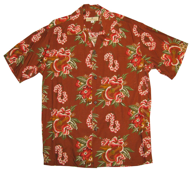 Pineapple Juice Mens Ukulele Lei Shirt