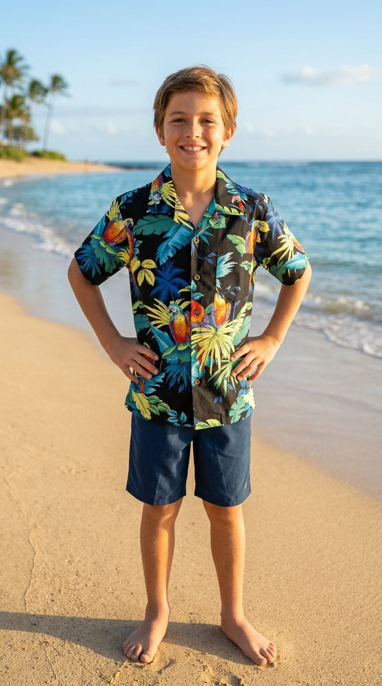RJC Boys Jungle Parrot Shirt
