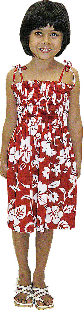 RJC Girls Classic Hibiscus Elastic Tube Dress