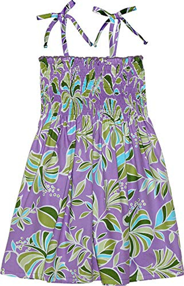 RJC Girl's Modern Hibiscus Elastic Tube Dress