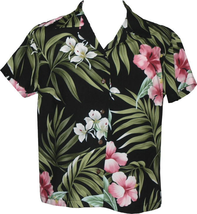 RJC Womens Pale Hibiscus Orchid Fitted Blouse