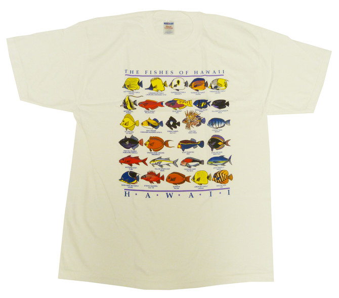 RJC Men's The Fishes of Hawaii Hawaiian Tshirt - Hawaii Imprint