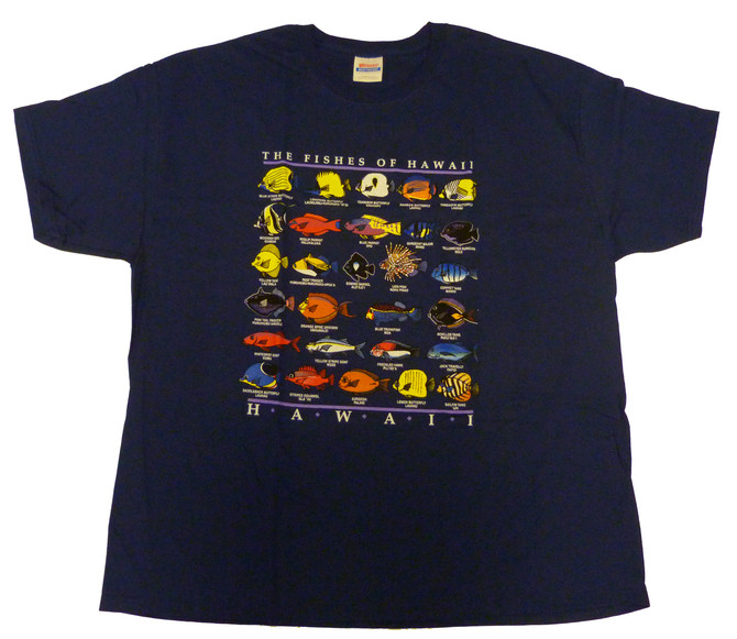 RJC Men's The Fishes of Hawaii Hawaiian Tshirt - Hawaii Imprint