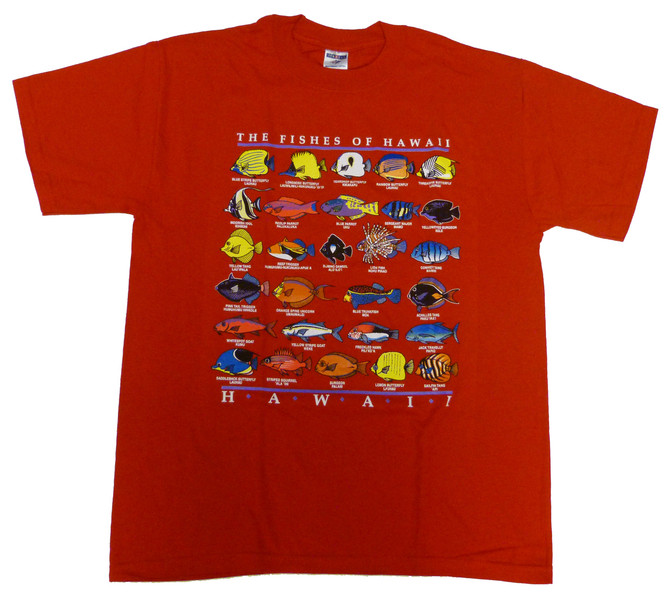 RJC Men's The Fishes of Hawaii Hawaiian Tshirt - Hawaii Imprint