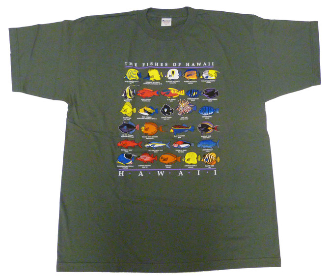 RJC Men's The Fishes of Hawaii Hawaiian Tshirt - Hawaii Imprint