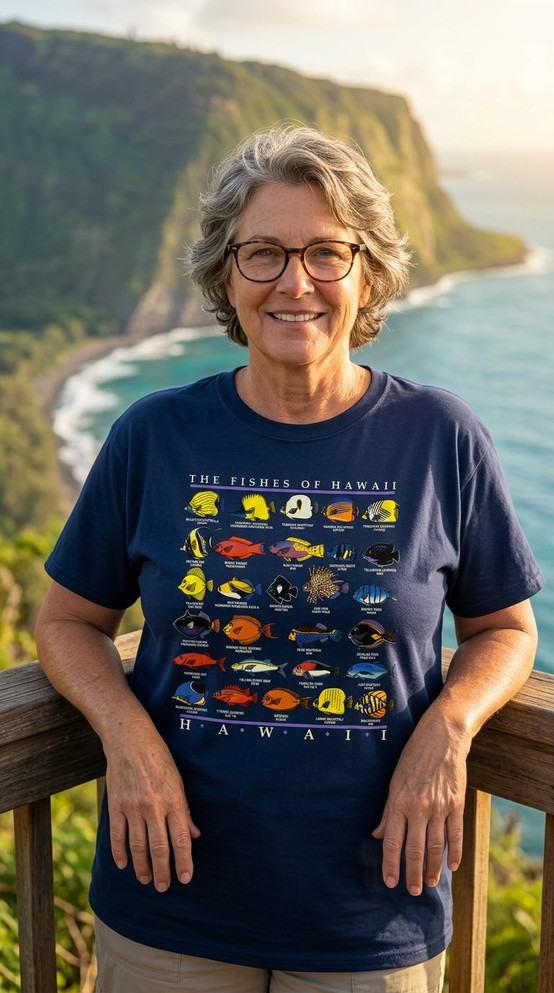 RJC Men's The Fishes of Hawaii Hawaiian Tshirt - Hawaii Imprint