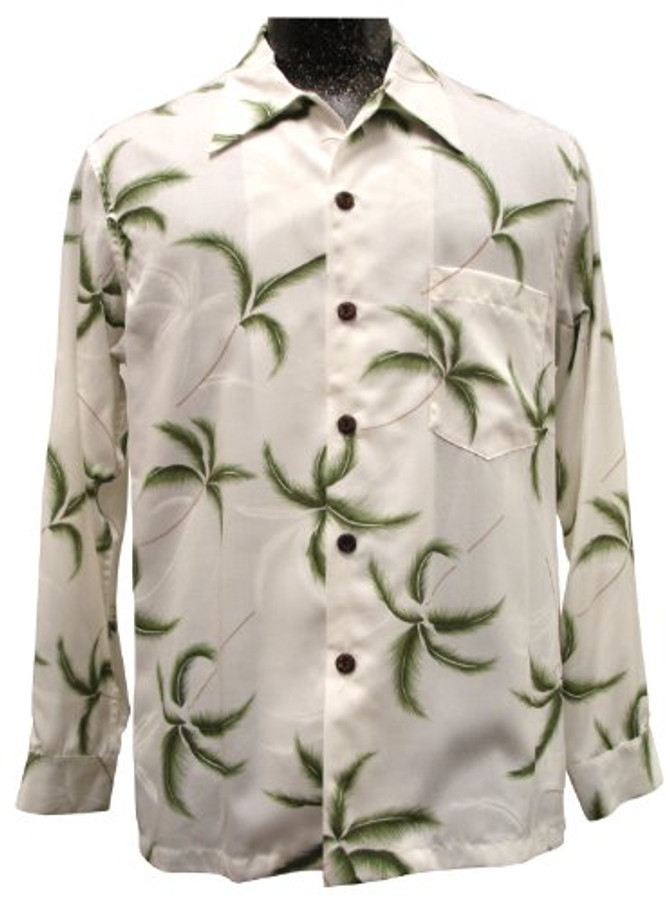 Paradise Found Mens Hurricane Kamehameha Style Long Sleeve Shirt