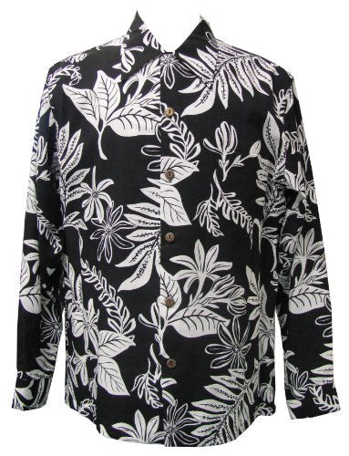 Paradise Found Mens Tiare Kamehameha Style Long Sleeve Shirt