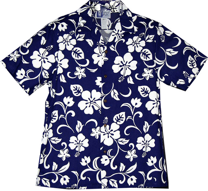 RJC 5X Big Mens Classic Hibiscus Hawaiian Shirt