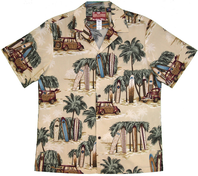 RJC Mens Longboard Woody Beach Shack Shirt