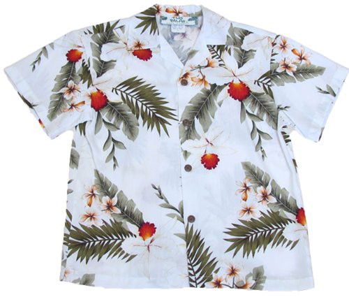 Two Palms Boy's Hawaiian Orchid Rayon Shirt