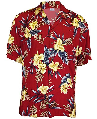 Two Palms Men's Orchid Fern Rayon Shirt