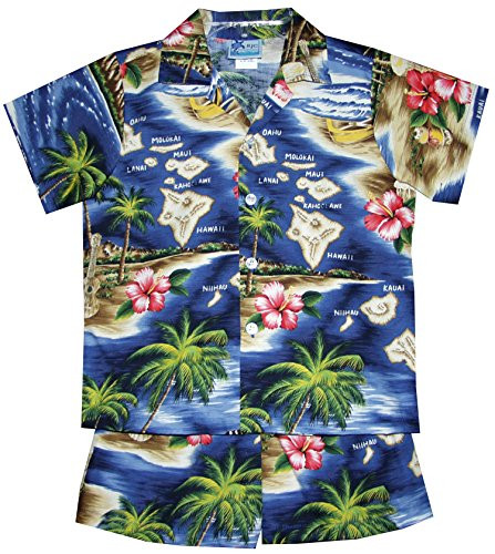 RJC Boys Hibiscus Hawaiian Island 2pc Cabana Set - OhanaWear