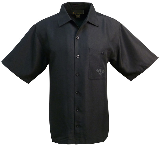 Sportailor Luau Men's Embroidered Silk Herringbone Woven Shirt