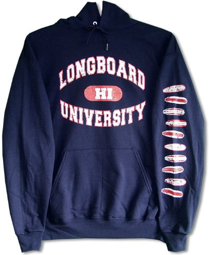 Unisex Hooded Sweatshirt - Longboard University Hawaii/Maui Cotton Fleece Sweatshirt