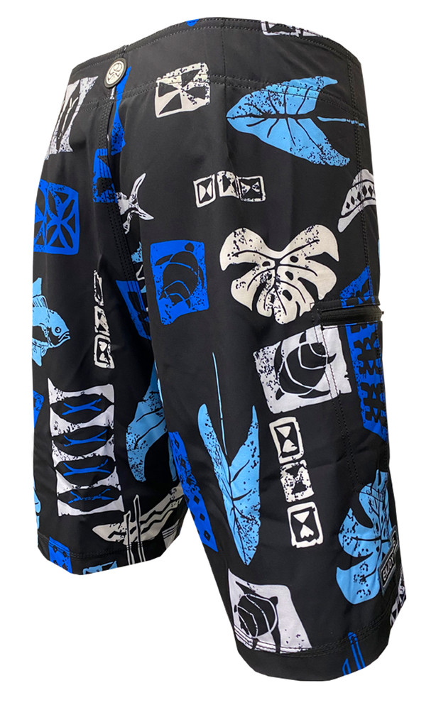 Hawaiian Island Creations (HIC) 19" Mahi Mahi Palms 8 Way Stretch Boardshorts