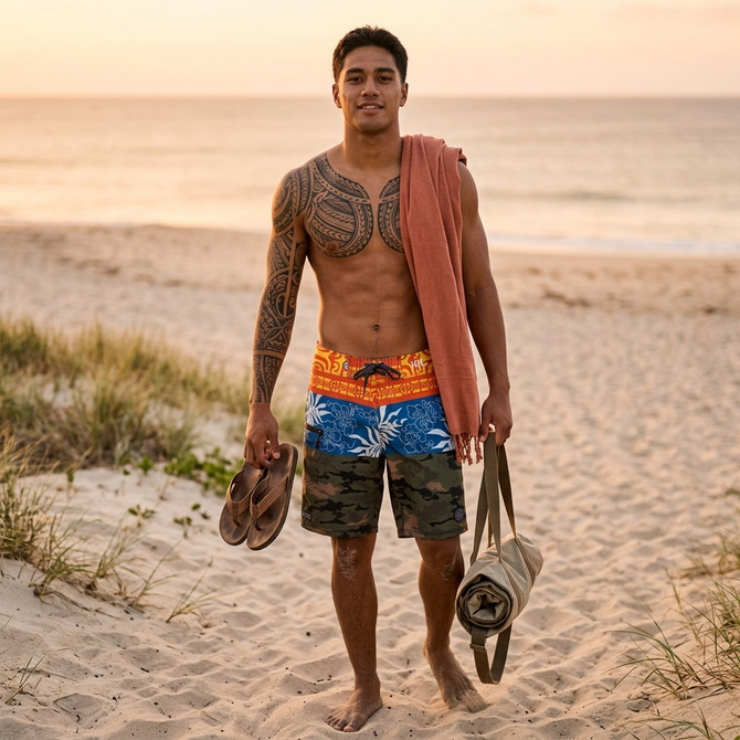 Hawaiian Island Creations (HIC) 20" UA HUKA 8 Way Stretch Boardshorts
