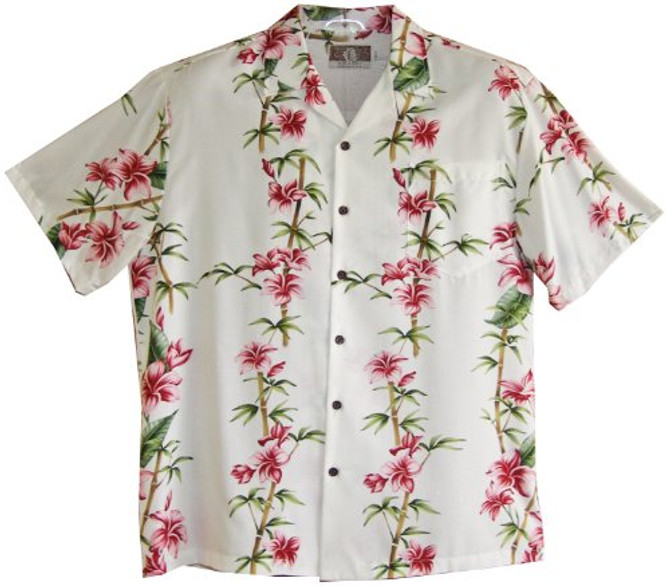 RJC Mens Plumeria Bamboo Rayon Shirt